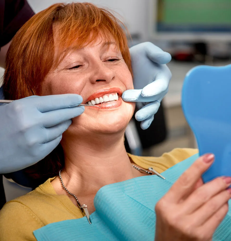 dentures patient undergoing procedure